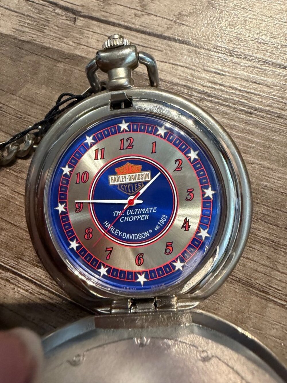 1998 Harley-Davidson "The Ultimate Chopper" Pocket Watch & Display Stand By Fran - Picture 5 of 6